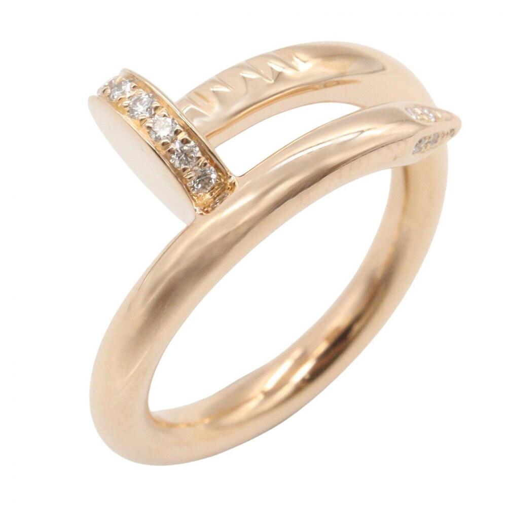 Cartier Juste un Clou Ring, Diamond 18KPG (Pink Gold), Women's, Gold Tone, Cl...